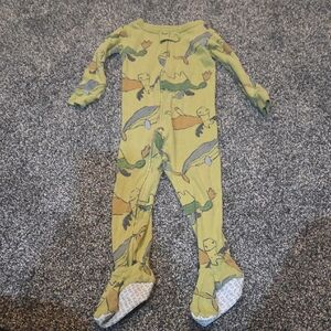 Carter's Green Dinosaur Footed One Piece